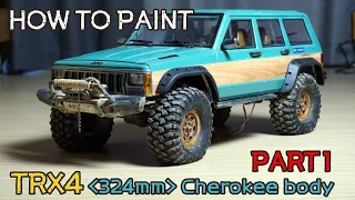 TRX4 324mm Cherokee body_install (how to paint)