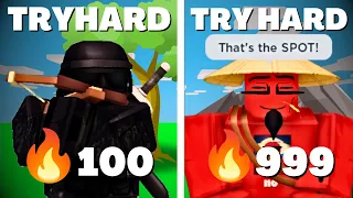 I DESTROYED all TRYHARDS with NO KIT and ARMOR! (Roblox Bedwars)