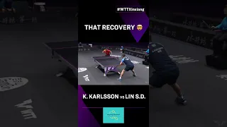 outstanding  recovery by kristan karlsson.🔥🏓💯 #shortvideo #tabletennisshots #wtt #feed shorts