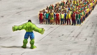 GTA 5 - Who Would Win, 100 NPCs Or Some Green Dude?