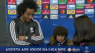 Filho de Marcelo rouba a cena em entrevista