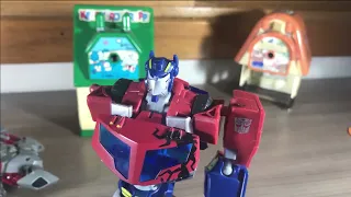 Transformers DOTM Stop motion Optimus Prime VS Sentinel Prime VS Megatron REMAKE