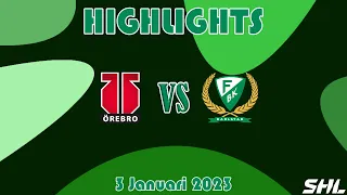 Sinnessjukt!!! | Örebro-Färjestad | 4-5 | Highlights | 3 Januari 2023| SHL