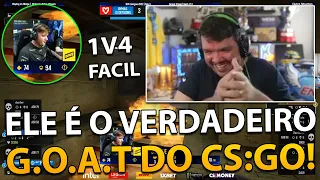 GAULES NÃO ACREDITA NO CLUTCH 1V4 DO S1MPLE!!! APOKA E GAU FORAM A LOUCURA | CORTES DO GAULES