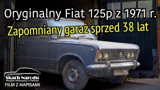 Oryginalny Polski Fiat 125p z 1971 roku -  Zapomniany garaż sprzed 38 lat // Muzeum SKARB NARODU