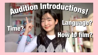 All About ✨Audition Introductions!✨ Answering YOUR questions about introductions pt. 1