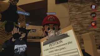Forcing people in VRChat to sign my petition.