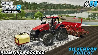 Creating a New Grass Field, Planting Beets and Potatoes | Silverrun Forest | FS 22 | Timelapse #58