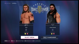 Edge Vs Roman Reigns - Full Match - WWE 2K20 - Fantasy Match