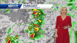 Impact Day: Strong storms on Saturday will produce heavy rain, frequent lightning and strong wind...