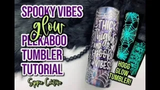 Spooky Vibes GLOW Peekaboo Tumbler Tutorial