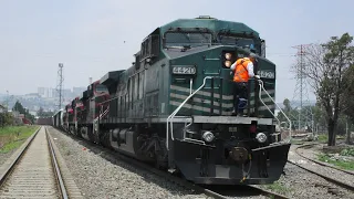 #ferrosur  OMXPB (Ordinario Mèxico Puebla) 4 Poderosas Maquinas "AC4400CW" "ES44AC" línea H