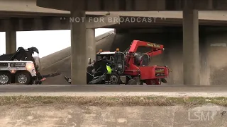 01-30-2023 Fort Worth, TX  - Surprise frozen precip causes truck to slide off bridge & more