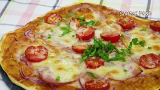 Невозможно вкусно!!!🍕 Идеальная ПИЦЦА БЕЗ ДРОЖЖЕЙ 🍕 БЫСТРЫЙ РЕЦЕПТ пиццы! Лучшее ТЕСТО для ПИЦЦЫ