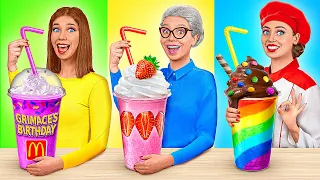 Me vs Grandma Cooking Challenge | Cooking Grimace Shake by Multi DO Challenge