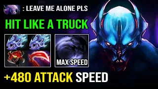 WTF +480 Attack Speed Desolator Nightstalker Brutal Hit Like a Truck with Madness Moon Shard Dota 2