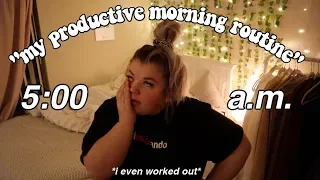 MY 5 AM PRODUCTIVE MORNING ROUTINE *for us lazy people*  | vlogmas day 13