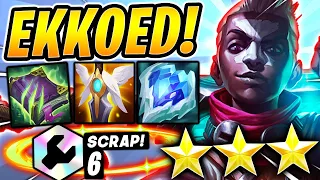 The BEST 3 STAR EKKO w/ 6 SCRAP! - TFT SET 6 Guide Teamfight Tactics Comps 11.24B Ranked Strategy