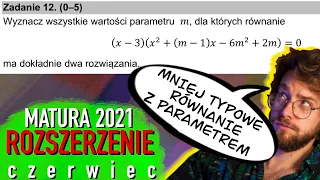 Niby proste równanie z PARAMETREM, ale można coś ZGUBIĆ | MATURA 2021 ROZSZERZONA (czerwiec) Zad.12