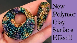 New Polymer Clay Surface Technique Create Unique Small Cells Cabochons Bubble Nails Effect Tutorial