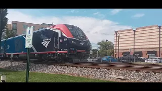 Amtrak & MARC: Two Trains at Kensington Station featuring ALC-42 #329 and #330