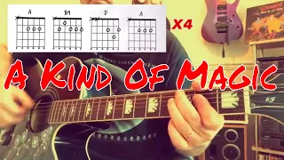 A Kind Of Magic - Queen - Acoustic Guitar Play Along (Chord Boxes)