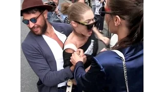 Gigi hadid attacked by a stranger man while living Milan fashion week