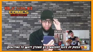 Reacting to Matt Stonie Vs 1 massive slice of Pizza 🍕😬