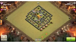 Clash of Clans TH6 vs TH6 Giant, Barbarian, Archer, Wizard & Healer Clan War 3 Star Attack