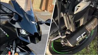 2021 KAWASAKI NINJA ZX10R SC Project CR-T Exhaust System Sound (Walkaround, Exhaust Revs)