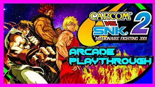 Capcom VS. SNK 2 Arcade Playthrough Ken Masters {& The Shoto Team}