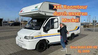 XXL-Roomtour durch unseren Muckel 🔥 Eura Mobil 690 HS Alkoven