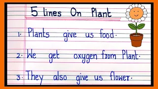 5 lines on plant