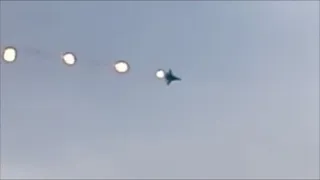 SU-35S 4++ Generation Released Flares In An Attempt To Decoy The Missile.