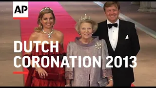 Dutch royals joined by foreign dignitaries for coronation eve dinner