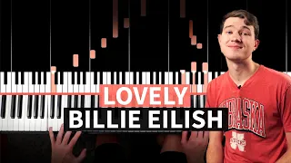 lovely - Billie Eilish, Khalid - EASY PIANO TUTORIAL (accompaniment with chords)