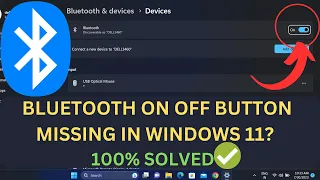 ✅Bluetooth On Off Button Is Missing In Windows 11/10 ||Bluetooth not working PC/Laptop Windows 11/10
