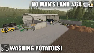 Harvesting Washing & Sorting Potatoes, No Man's Land #64 Farming Simulator 19 Timelapse