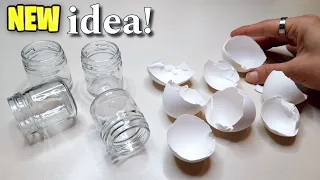 Glass Jars And Eggshells! The Cutest and Easiest Idea to Do 👍♻️