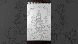 Mata Lakshmi outline drawing ❤️😍|| #shorts