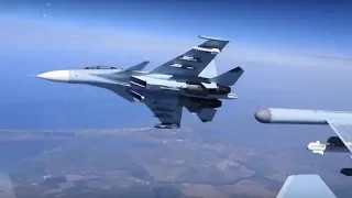 Su-30SM crews training over Crimea (Raw footage)