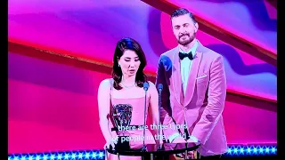 Richard Armitage and Jing Lusi present scripted comedy Award at the 2024 Bafta award ceremony