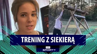 CO ZA DZIEWCZYNA! MARIA ANDREJCZYK TRENUJE W DOMU... SIEKIERĄ