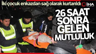 Hatay'da 2 Küçük Çocuk Enkazdan Sağ Olarak Kurtarıldı