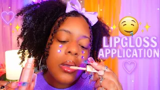 ASMR ♡ Lipgloss Application 🎀✨Lip Smacking, Mouth Sounds, Pumping  ✨