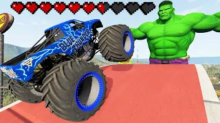 Monster Truck Madness #6 | Long Jumps and Crashes | BeamNG Drive - Griff's Garage