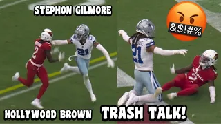 ‘Hollywood’ Brown Vs Stephon Gilmore 🔥 TRASH TALK! (WR Vs CB) Cowboys Vs Cardinals 2023 highlights