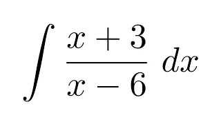 Integral of (x+3)/(x-6)