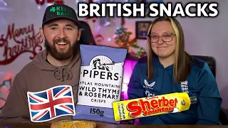 Americans Try British Snacks and Candy For The First Time!! *Actually Good*