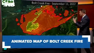 Animated map shows extent of Bolt Creek Fire in Snohomish County